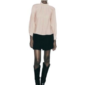 NWT ZARA Blush Pearl Detail Blouse